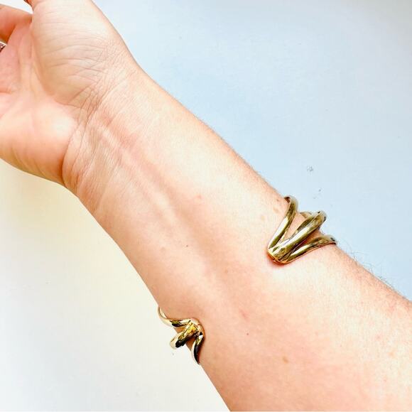 NEW NORDSTROM REVOLVE Mix Multi Slim Band Twisted Bracelet Bangle Cuff Jewelry - Picture 3 of 16